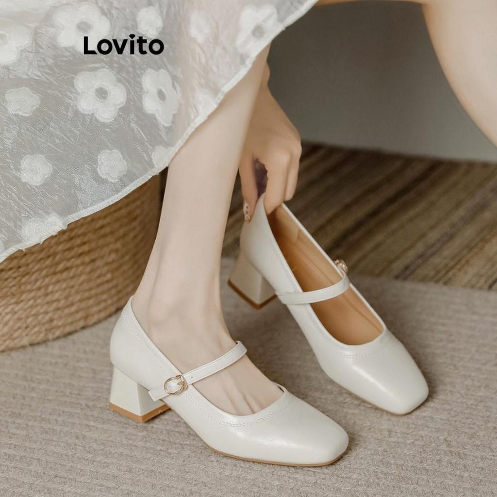 Sapato Mary Jane Lovito: Elegância Vintage em Couro