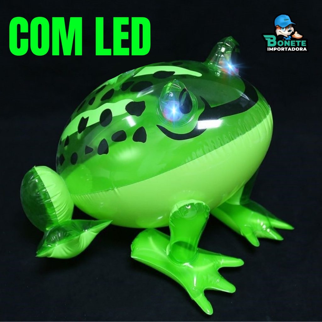 Sapo Inflável LED 40cm: Diversão que Brilha!