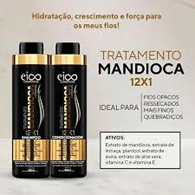 Eico Mandioca: Hidratação e Força para Seus Fios Crescerem Saudáveis