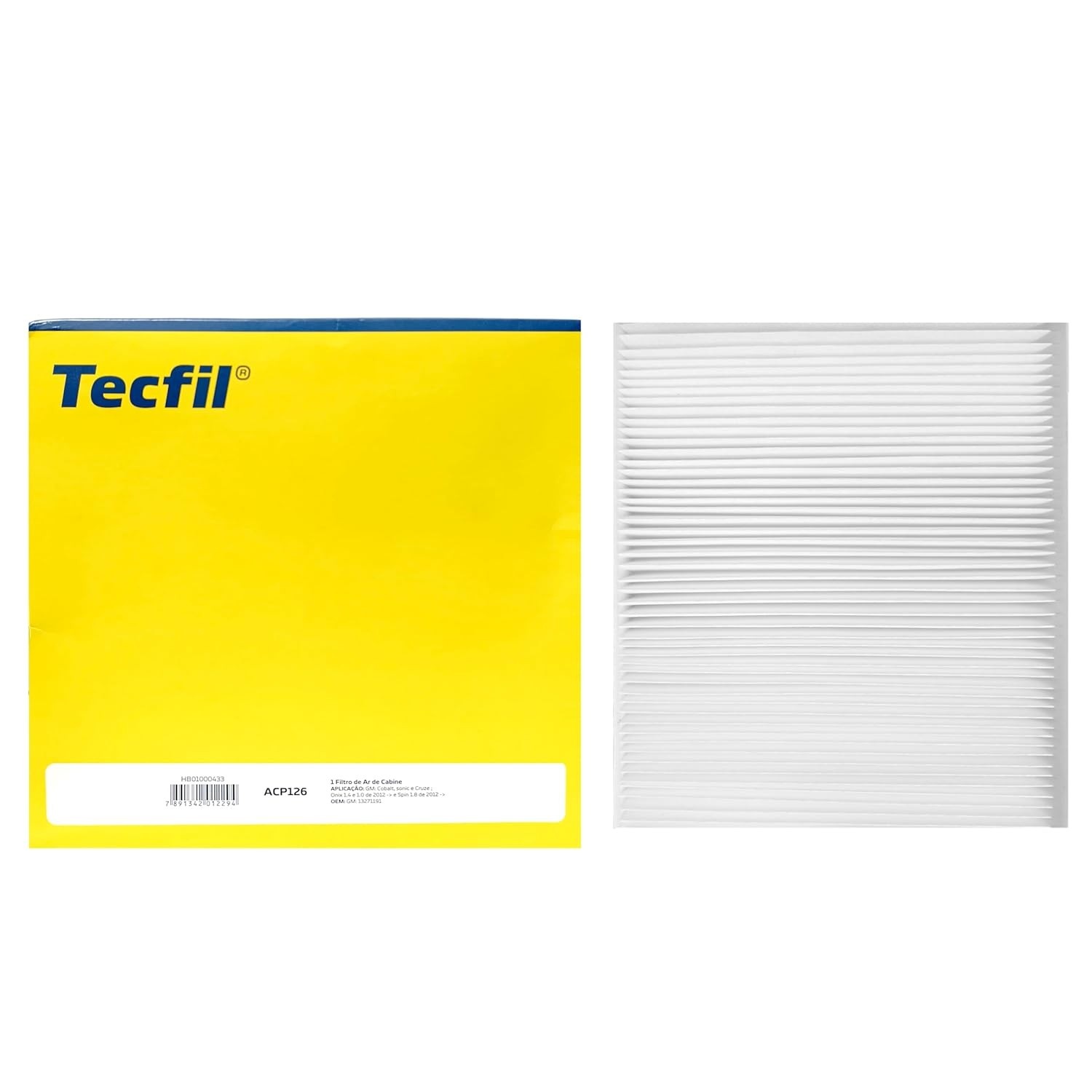 Filtro de Ar Condicionado Tecfil ACP126 para Chevrolet Tracker 1.4/1.8 (2014+) - Ar Puro e Saúde!