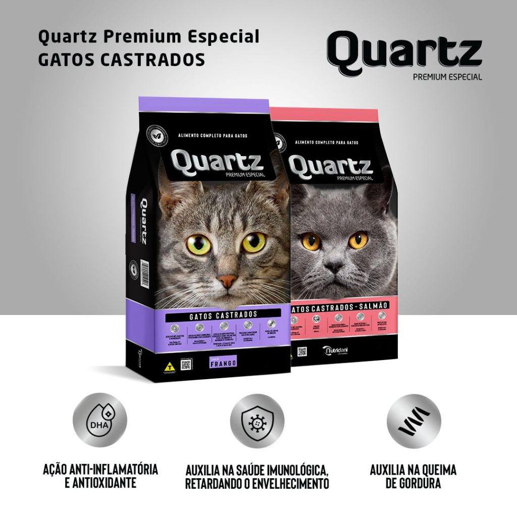 Ração Quartz para Gatos Castrados: Alimente com Qualidade e Saúde