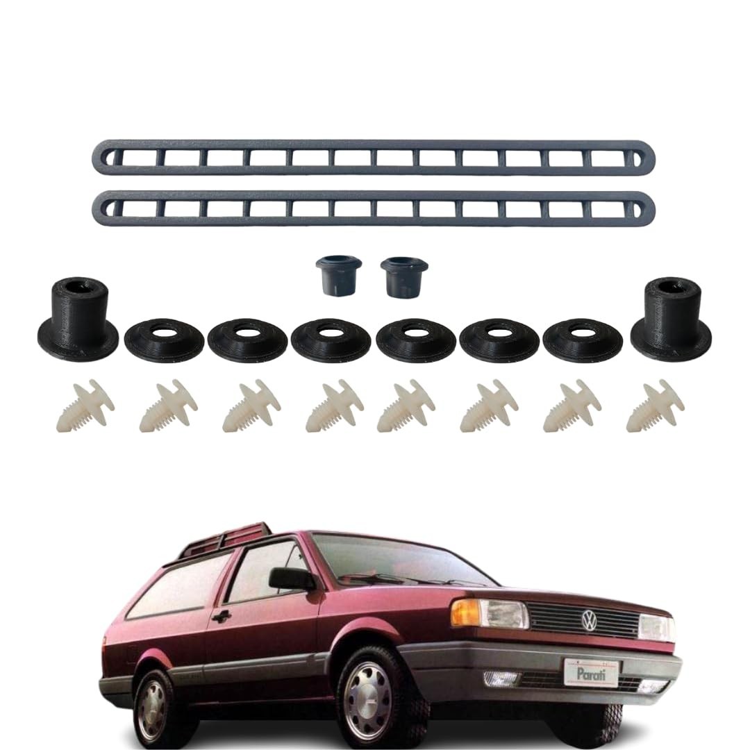 Kit Restauro Presilha Ombreira para Gol Voyage Parati Saveiro GL GLS GTS GTi 87 a 94 Cinza