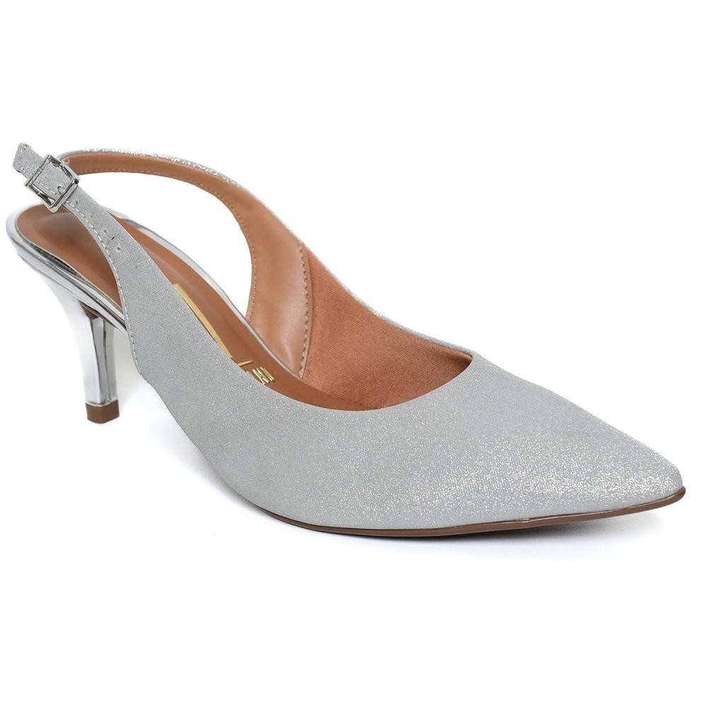 Scarpin Prata Glitter Vizzano: Elegância e Conforto