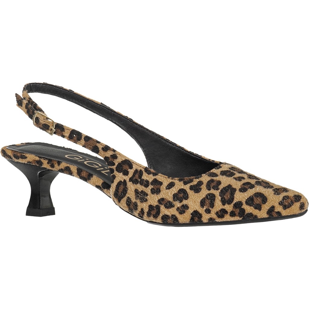 Scarpin Slingback GiGiL: Elegância em Verniz Onça