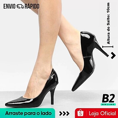 Scarpin Vizzano Bico Fino: Elegância em Verniz Bege