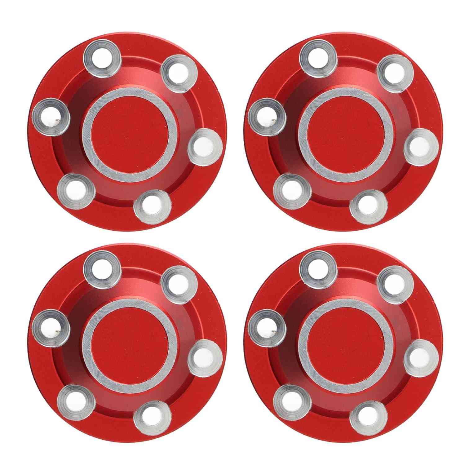 Tampa de Trava de Pneu RC Domary: Liga de Alumínio Premium para Axial 1/6 SCX6 JLU (Vermelho)