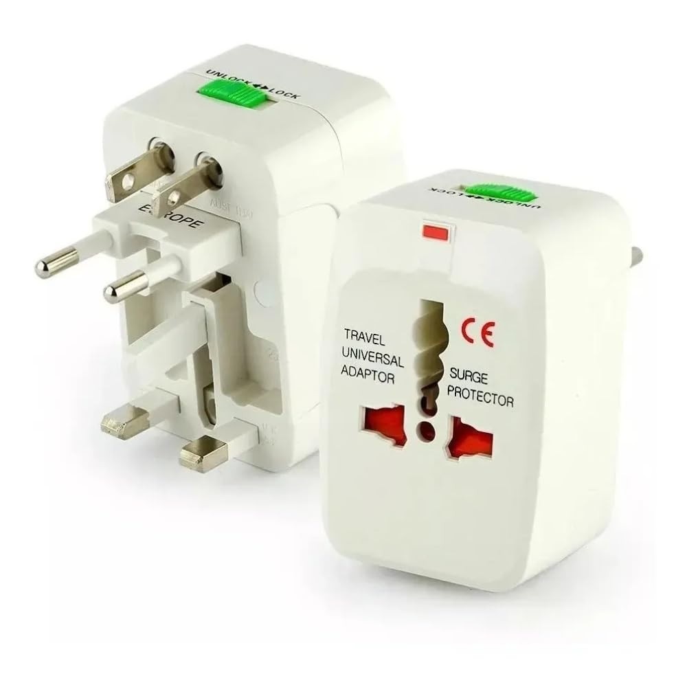 Adaptador Universal de Tomada para Viagem Internacional: Conecte-se em +150 Países com Segurança e Praticidade!