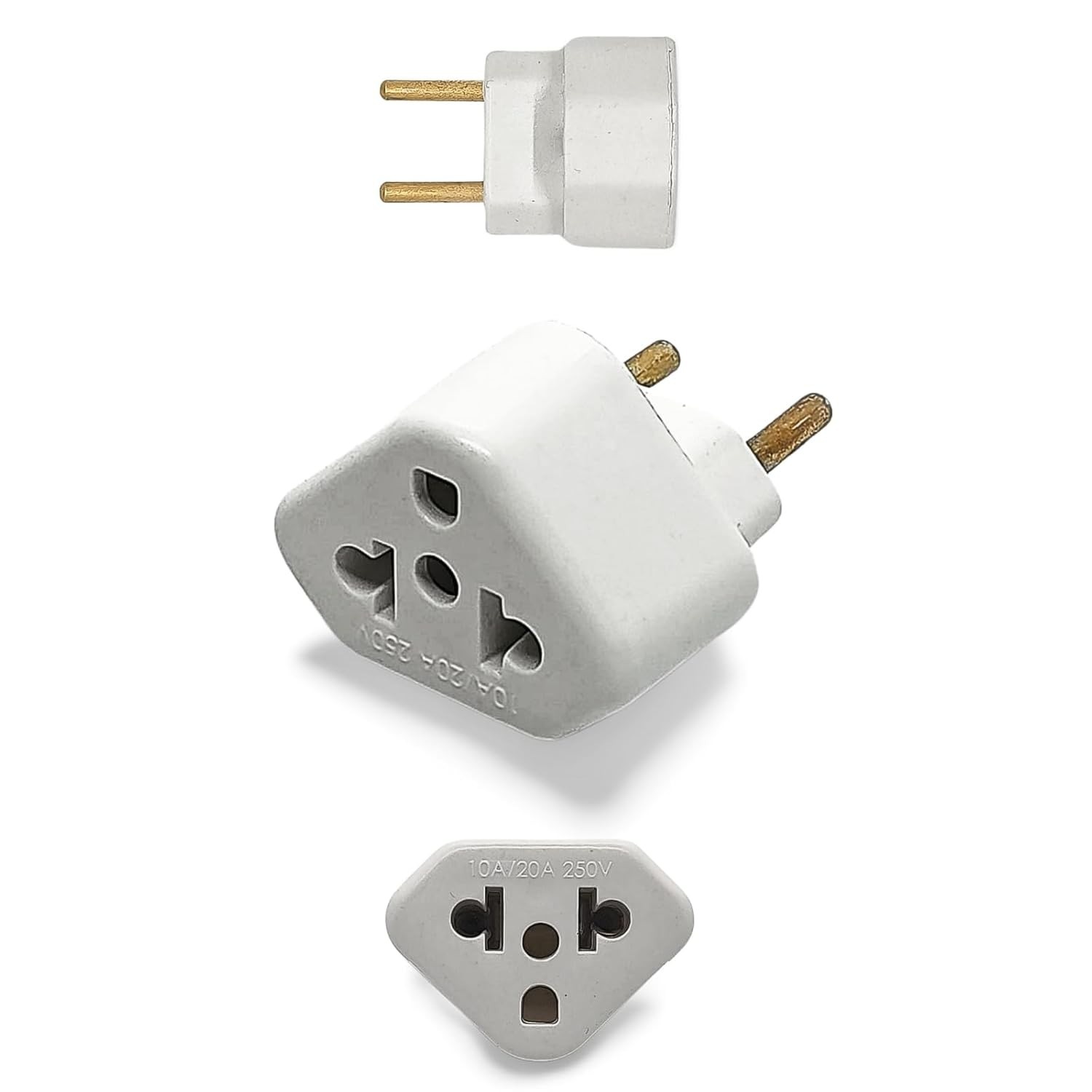 Adaptador Tomada Universal Benjamin 10A/20A 250V Bivolt - Secador, Chapinha, Cafeteira | CompleteStore® Branco