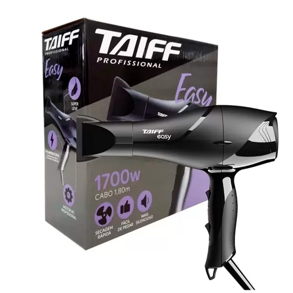 Secador Taiff Easy 1700W: Secagem Rápida e Fácil