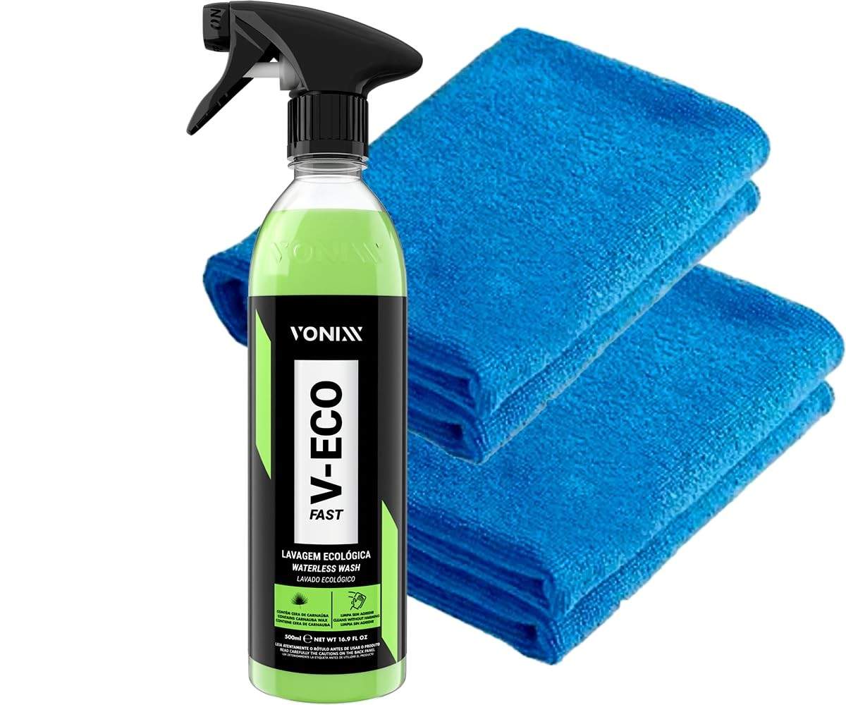 Kit V-eco Fast Vonixx: Limpeza e Estética Automotiva a Seco 500ml