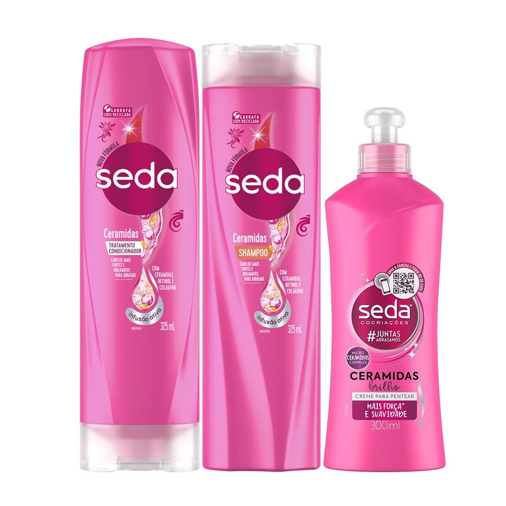 Seda Ceramidas: Kit Cabelo Forte e Brilhoso