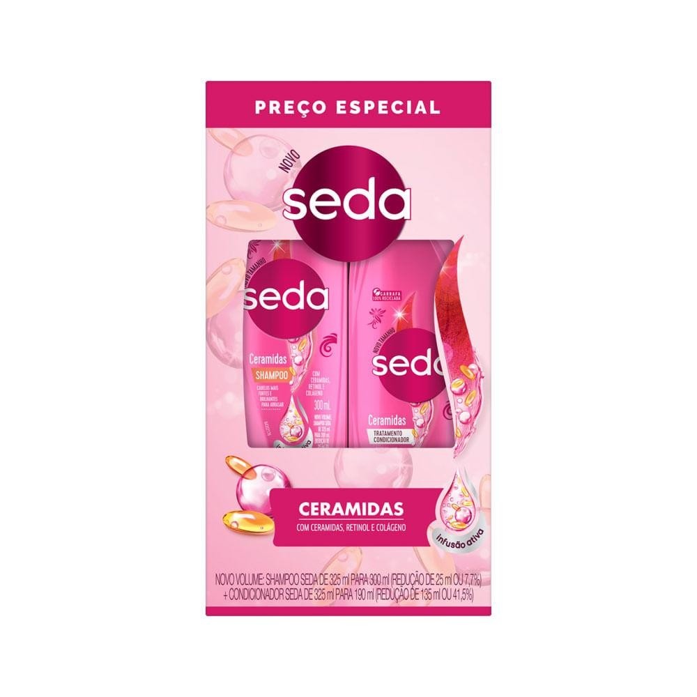 Seda Ceramidas: Shampoo + Condicionador para Cabelos Fortes