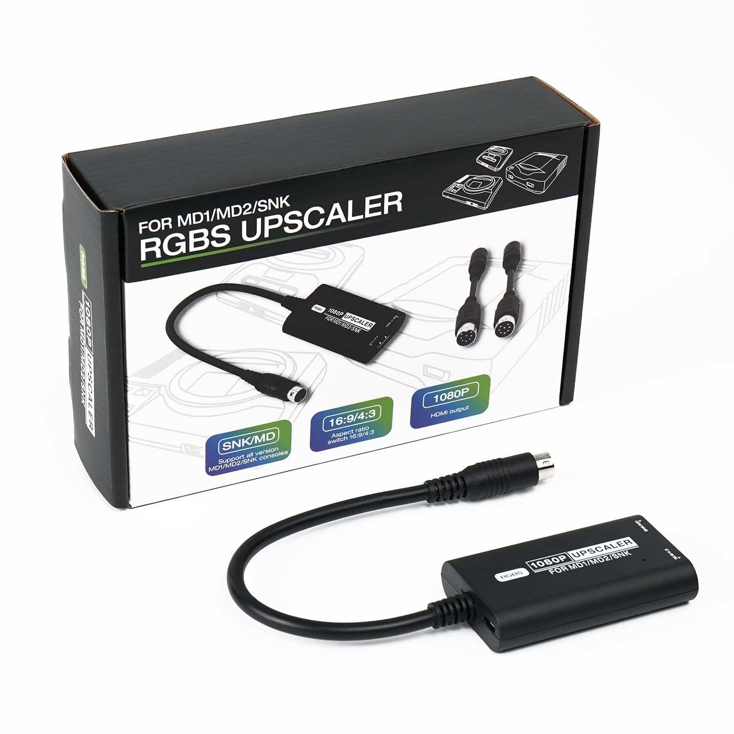 BITFUNX Adaptador HDMI SEGA Genesis/Megadrive 1080P: Reviva seus Clássicos com Qualidade!