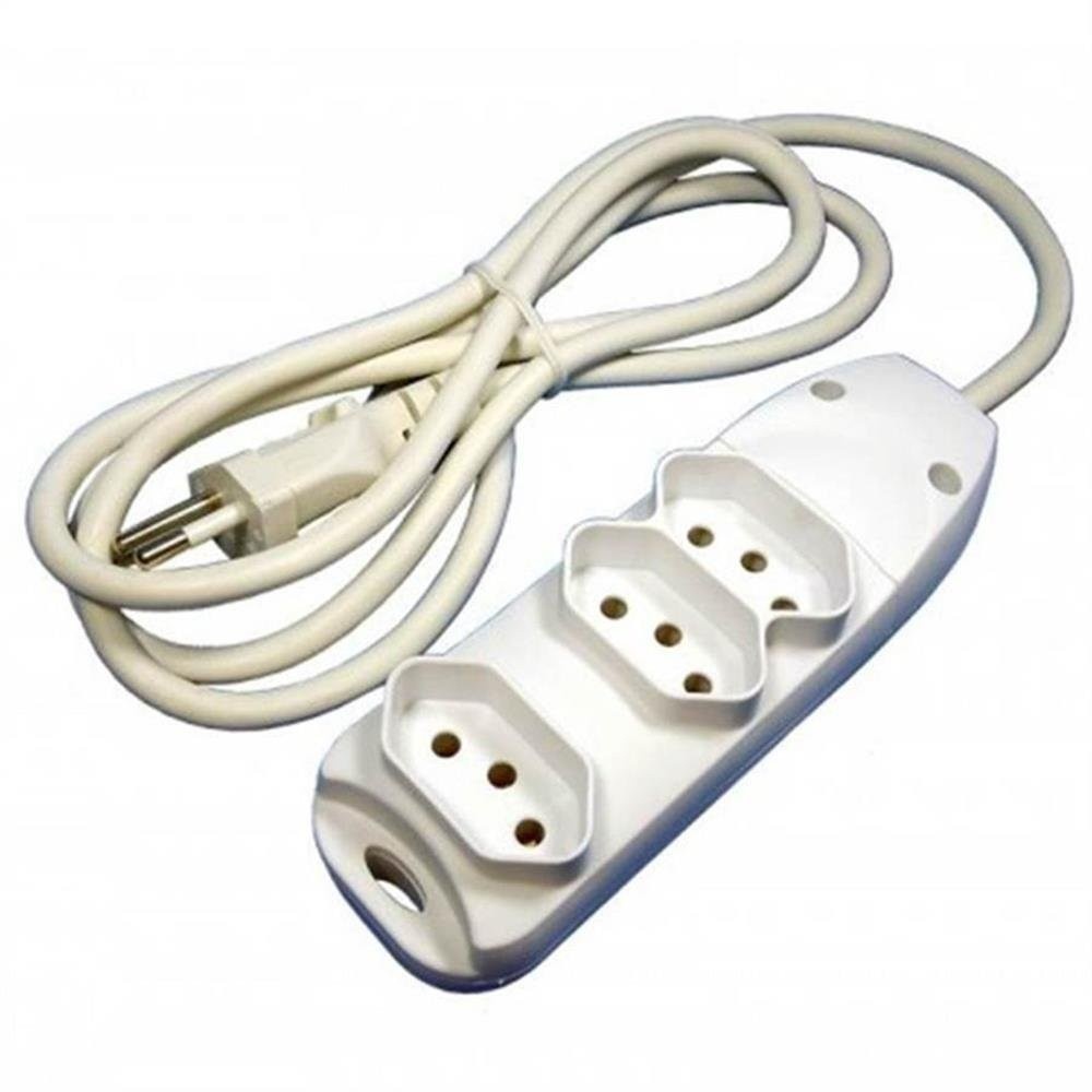 Extensão Elétrica DNI 7213: 3 Tomadas 2P+T 10A 250V 1.5M - Conexão Segura para Sua Casa