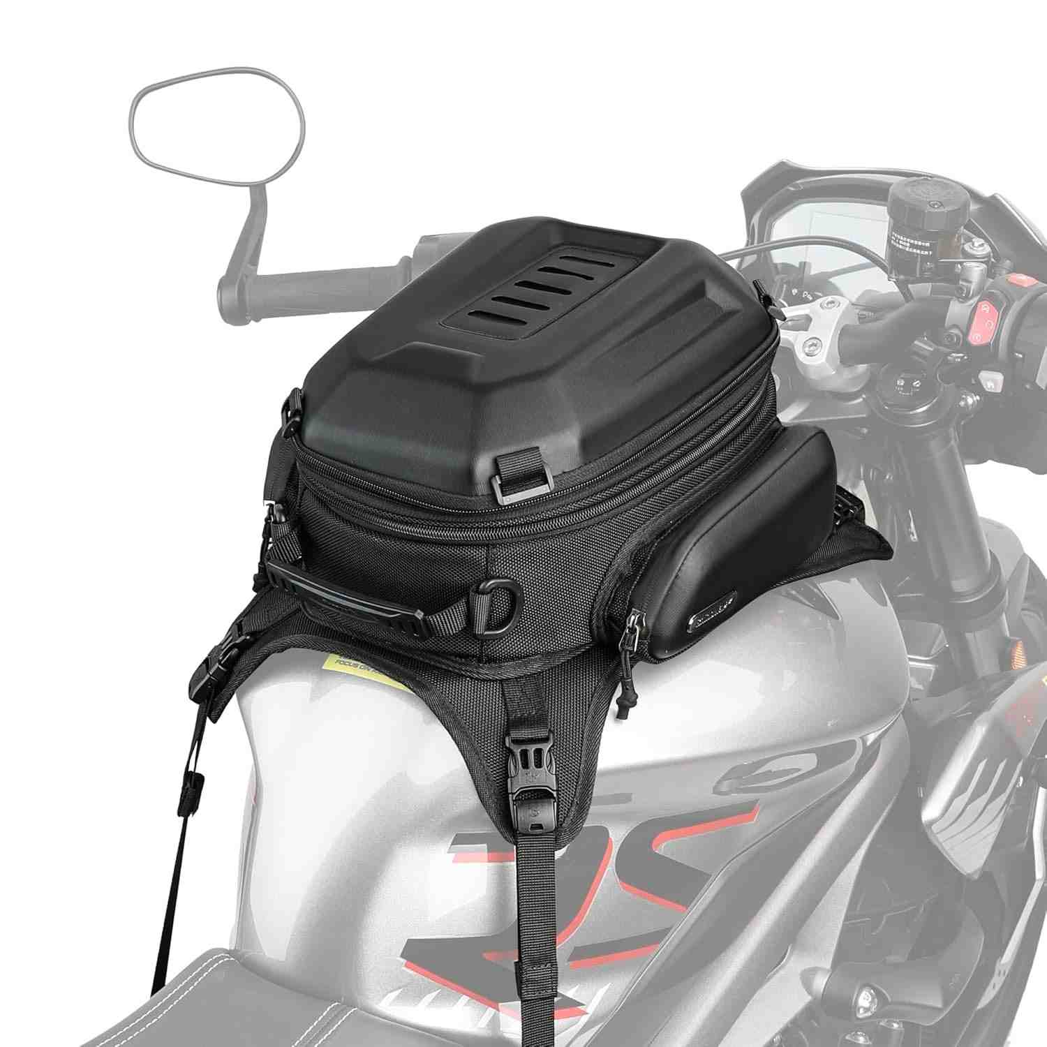 Bolsa de Tanque para Moto Rhinowalk: Impermeável, Expansível e Segura (15-18L)