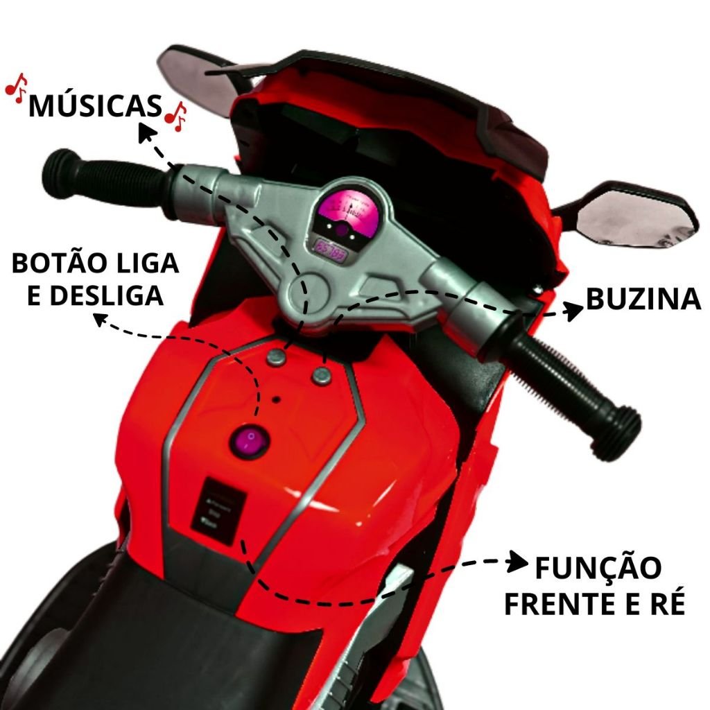 Mini Moto Elétrica Infantil Hayabusa 6V: Aventura Segura!