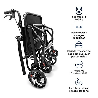 Cadeira de Rodas Dellamed D90: Compacta e Segura