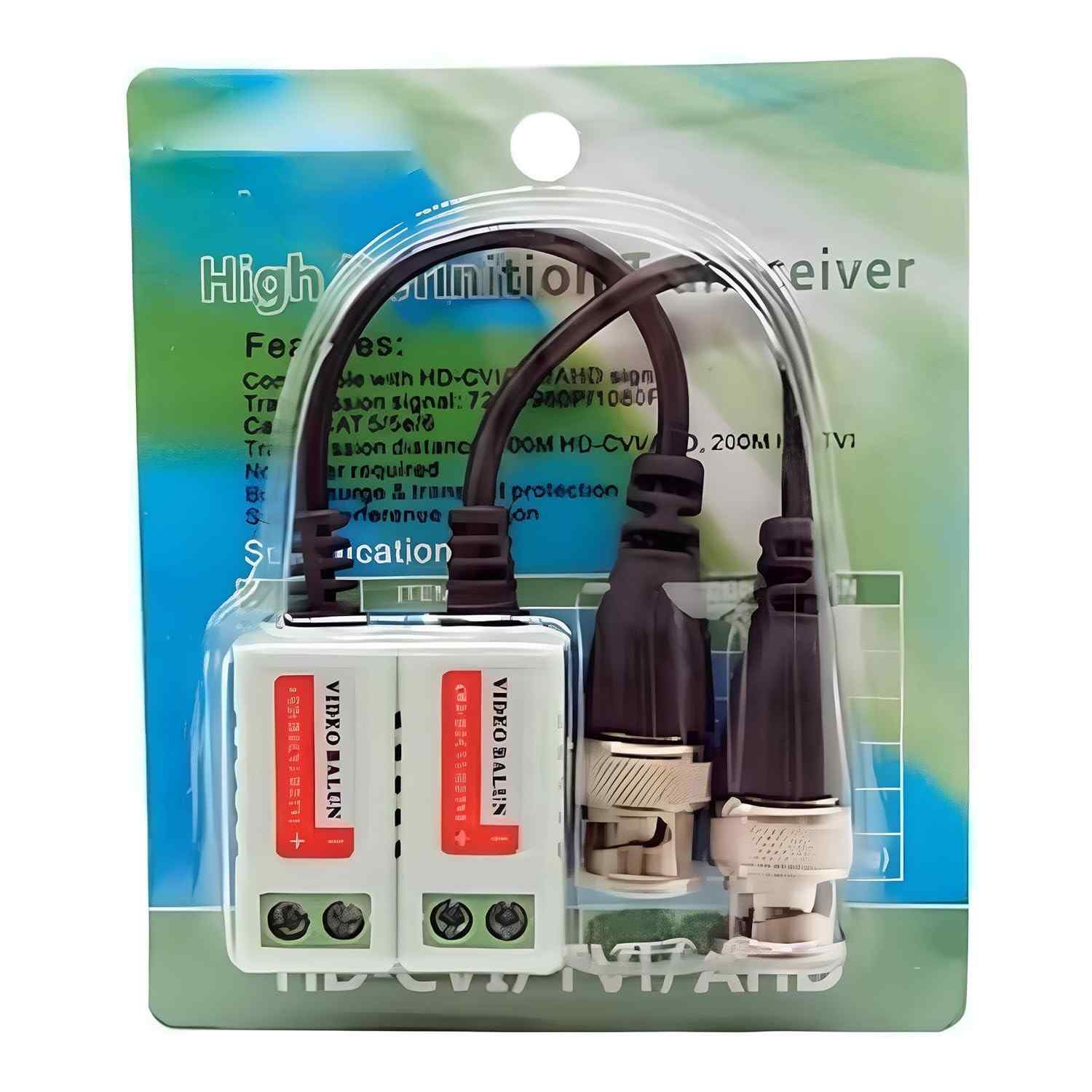 Adaptador Balun Vídeo HD para CFTV: Conexão Rápida e Segura para Câmeras 720p/1080p