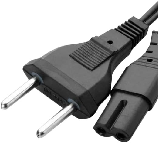 Cabo de Força Tipo 8 (2 Pinos) 1,5m - Conexão Segura para PC, Xbox e Mais!