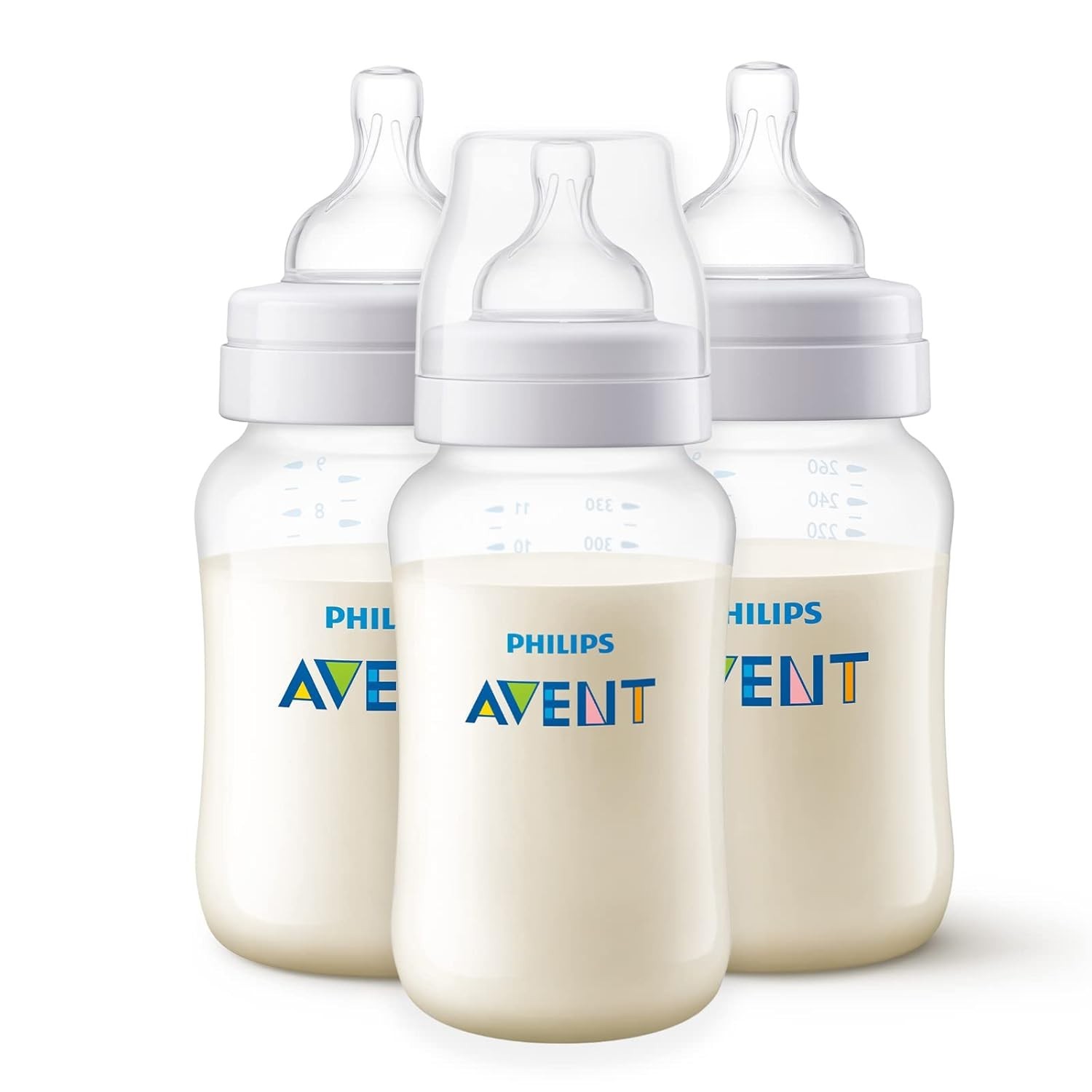Kit 3 Mamadeiras Anti-Cólica 260ml Philips Avent - Conforto e Segurança para Bebês