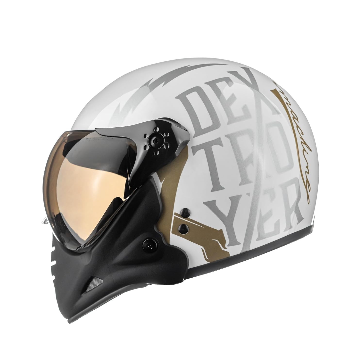 Capacete Peels F21 Burn Branco Aberto: Estilo e Segurança para Sua Moto