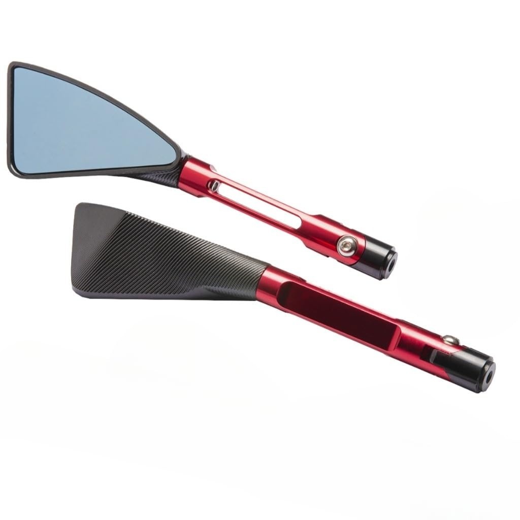Espelho Retrovisor Moto Esportivo Vermelho Alumínio Antirreflexo - Segurança e Estilo