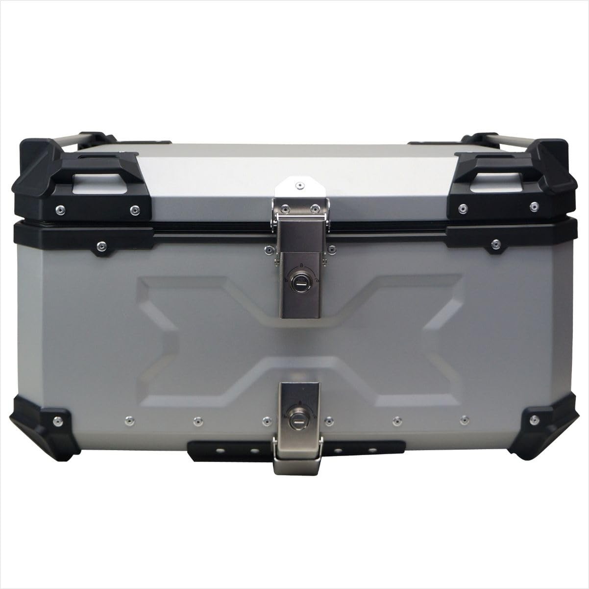 Bau de Moto 60L Universal em Alumínio Anti-Roubo - Segurança e Estilo (Prata)