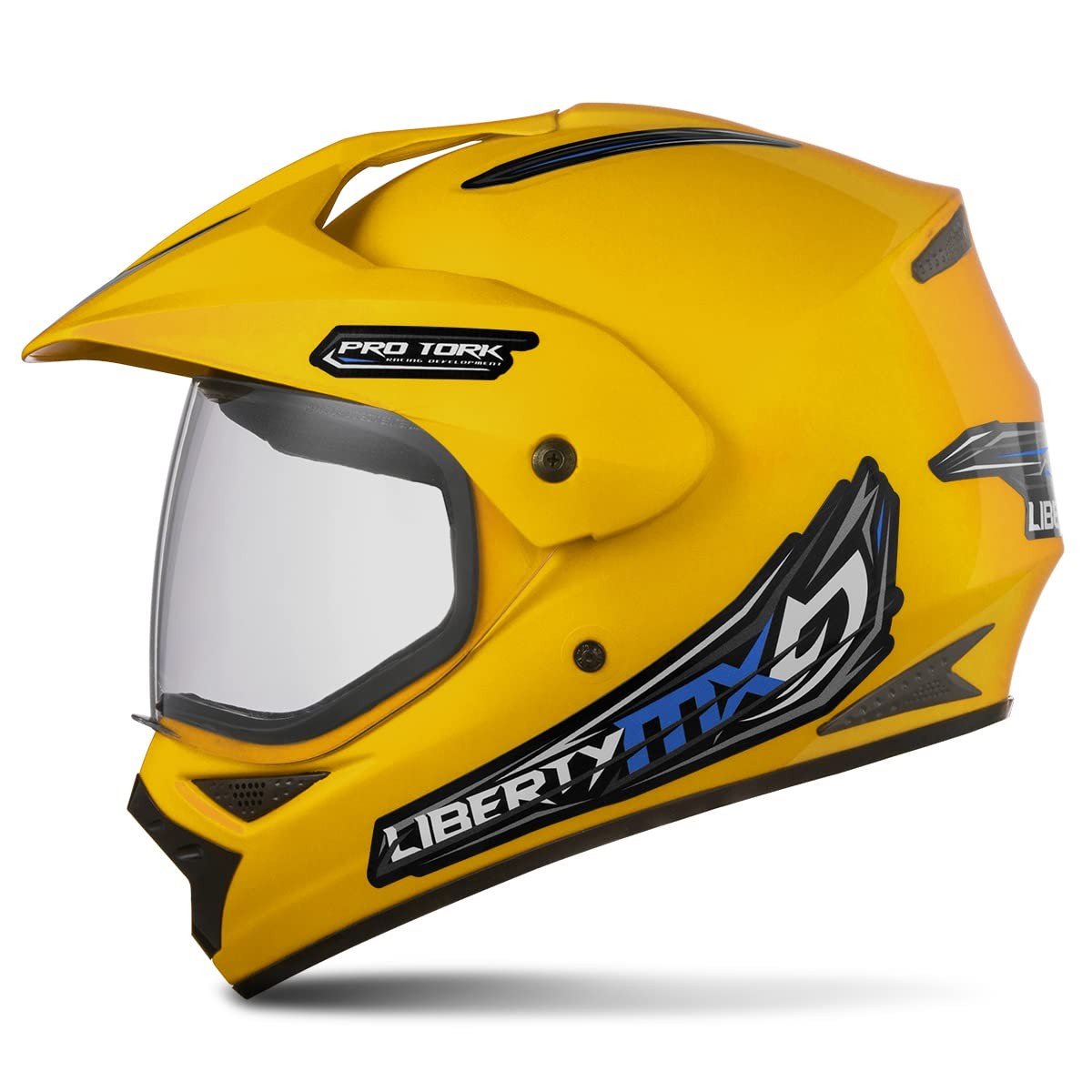Capacete Liberty Mx Pro Vision Amarelo Tam. 58: Segurança e Estilo para suas Aventuras!