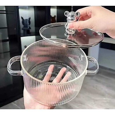 Panela de Vidro Resistente: Cozinhe com Segurança!