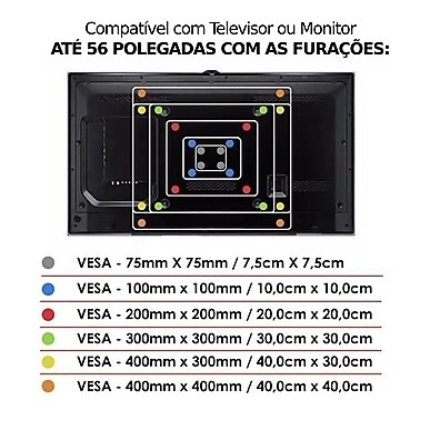 Suporte de TV Tri-Articulado: Fixe Sua TV de 22 a 56 Polegadas com Segurança