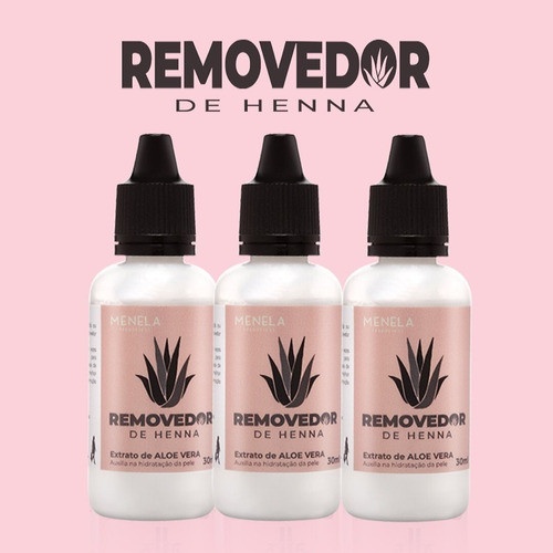 Removedor de Henna Menela 30ml: Clareie e Defina Sobrancelhas com Segurança