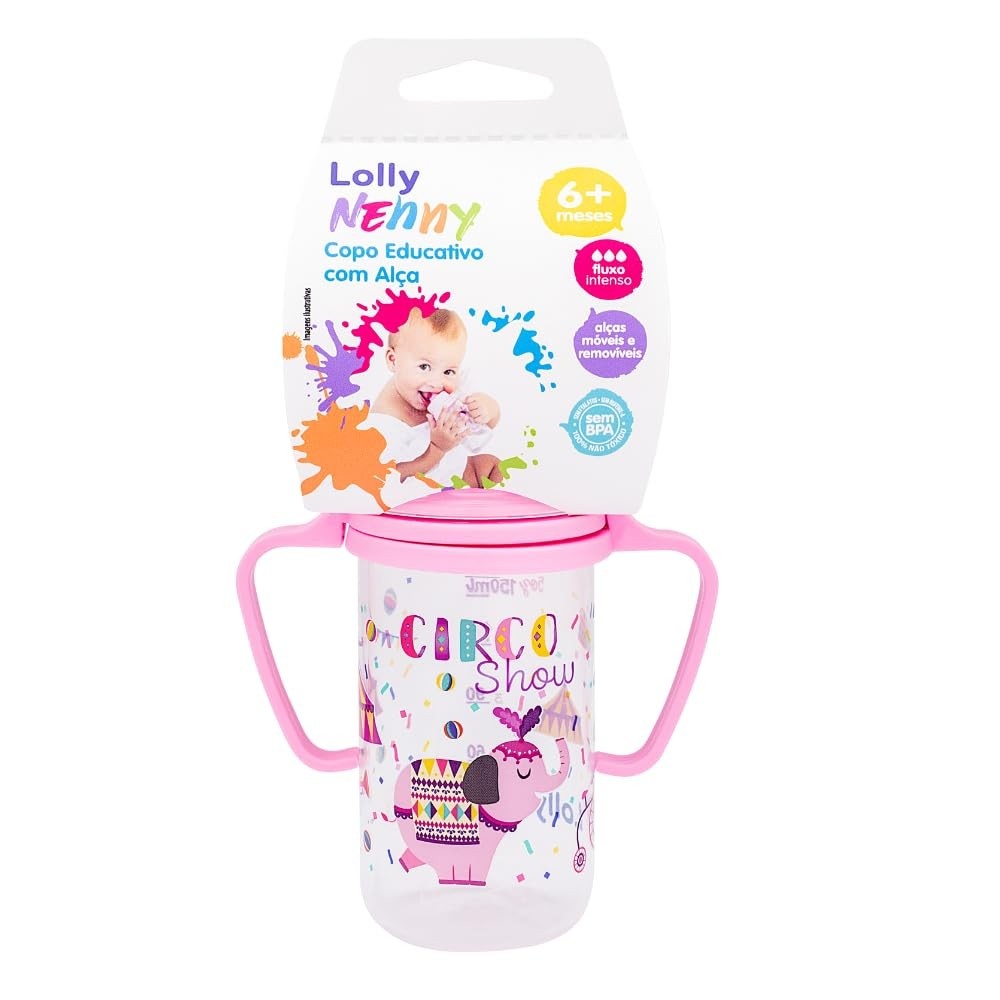 Lolly Copo Educativo Rosa 150ml - Estimule a Hidratação com Segurança e Diversão