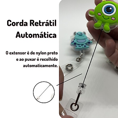 Porta Crachá Monstro SA: Estilo e Segurança!