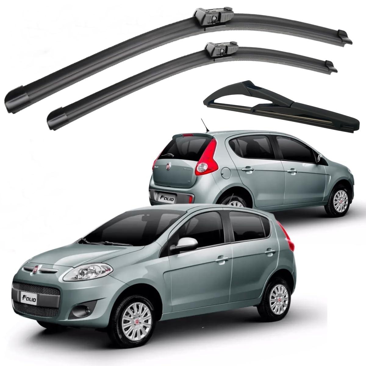 Kit 3 Palhetas Limpador Parabrisa Novo Palio 2012-2017 - Visibilidade e Segurança