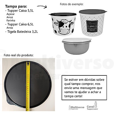 Tampa Tupperware 23,3cm: Versatilidade e Segurança!