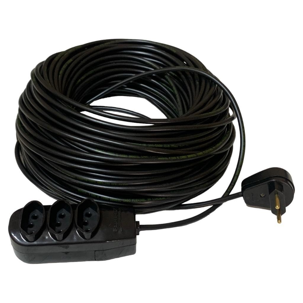Extensão Elétrica Bivolt 20m com 3 Tomadas: Alcance e Segurança para Sua Casa!