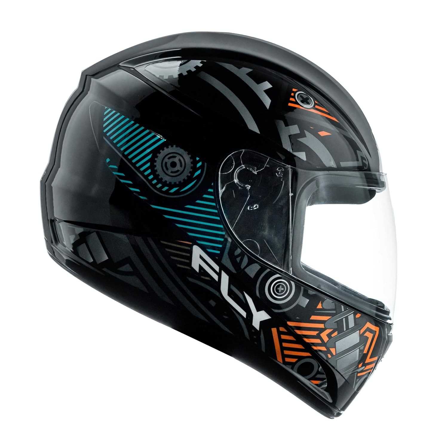 Capacete Fly F-9 HG Motor Preto/Laranja: Segurança e Estilo para Sua Moto