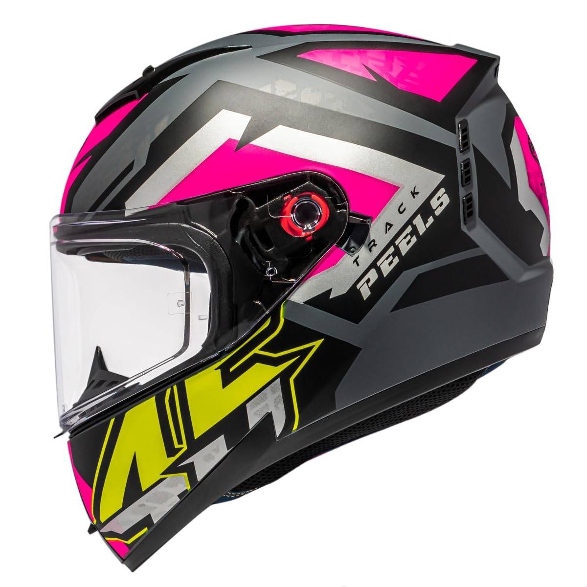 Capacete Peels Icon 23 Track Cinza Fosco/Pink - Segurança e Estilo para sua Moto