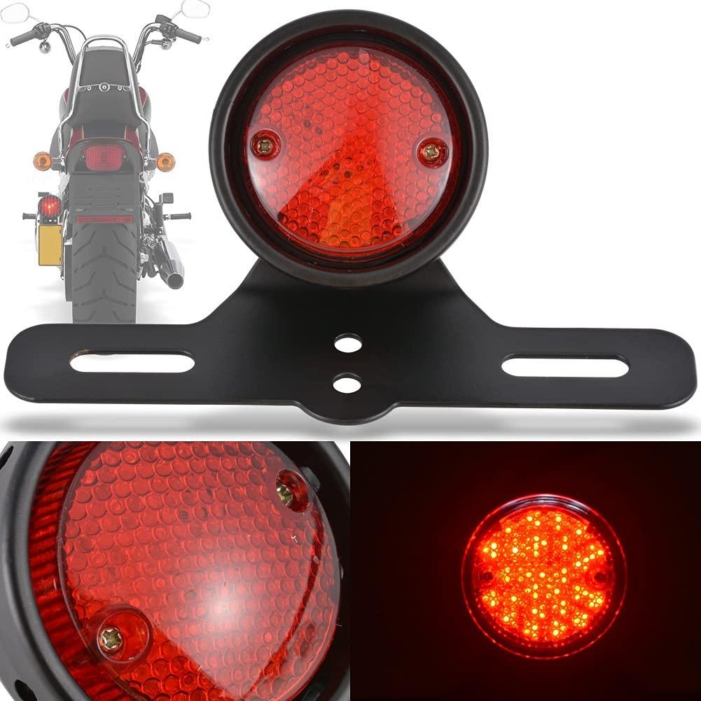 Luz de Freio Traseira LED Retrô Vermelha Universal para Moto - Estilo e Segurança
