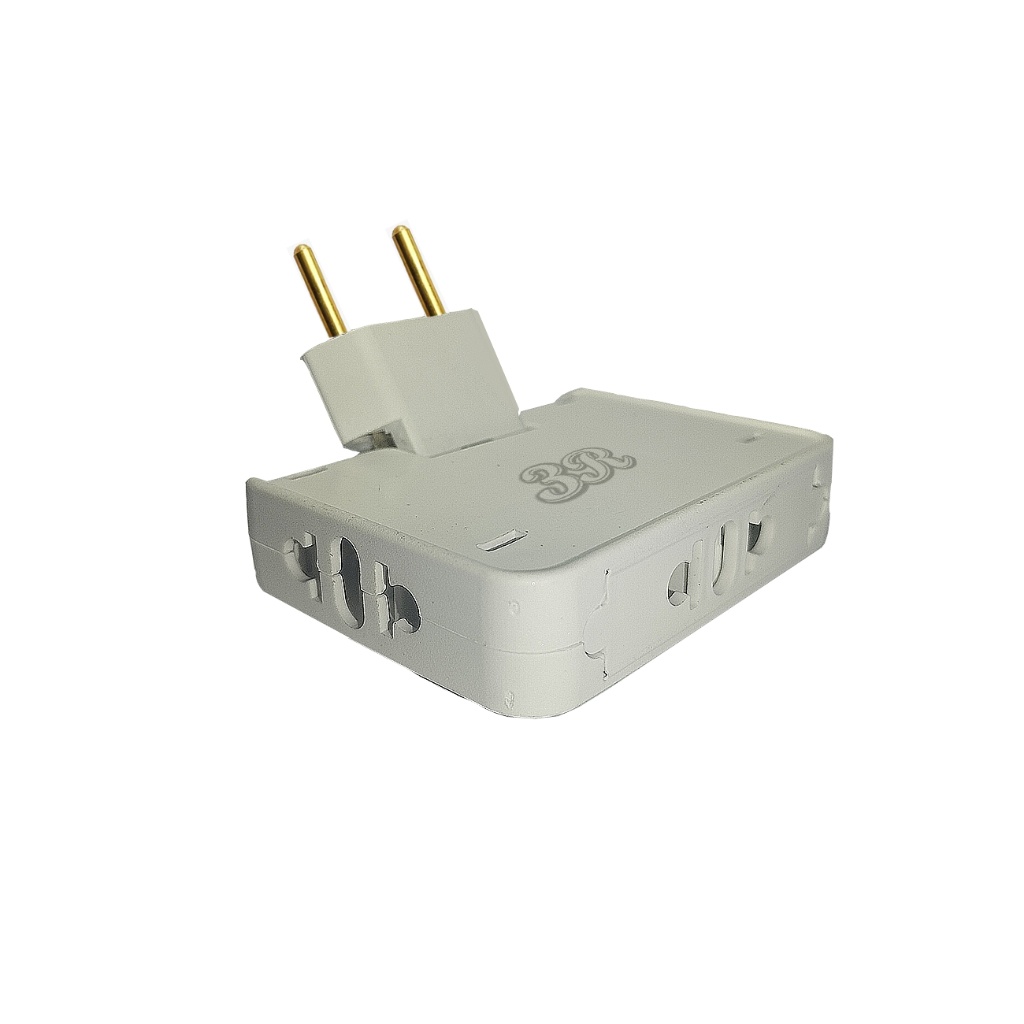 Adaptador Benjamin 20A Articulado: 3 Tomadas, Mais Segurança!