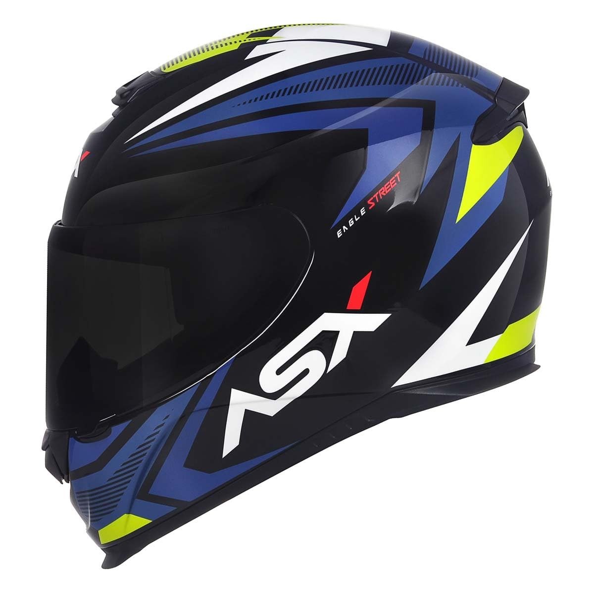 Capacete Axxis Eagle 2.0 Preto/Azul/Amarelo - Segurança e Estilo para Motociclistas