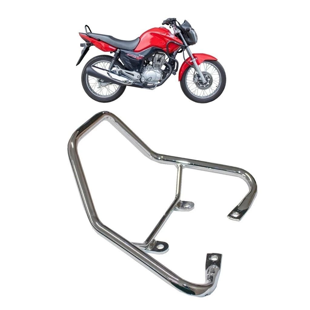 Alça Traseira Alta Reta para Honda Titan 150 (14/15) e Fan 125-160 (2014/Diante) - Segurança e Estilo!