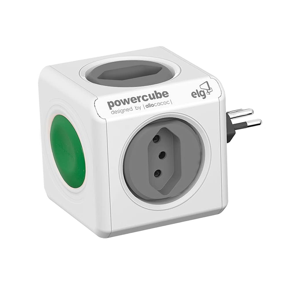 Multiplicador PowerCube ELG PWC-R4SW: 4 Tomadas Bivolt com Segurança e Design Inovador