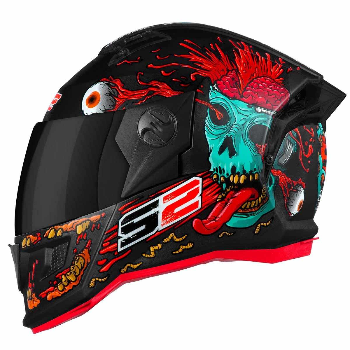 Capacete Moto Pro Tork Stealth Zombie Tam 62 - Viseira Fumê, Preto Fosco | Segurança e Estilo