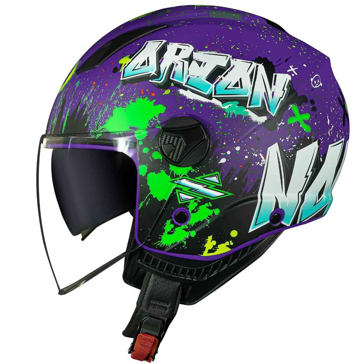 Capacete Norisk Orion SV Shine Mattte Roxo/Azul: Estilo e Segurança para Sua Pilotagem