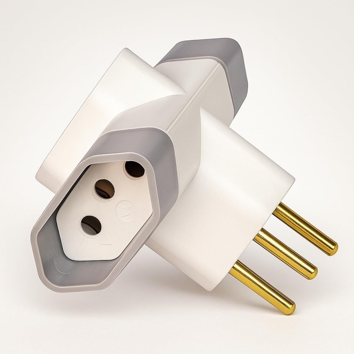 Adaptador Tomada Benjamin Tripolar T 3 Saídas 10A Bivolt Padrão Brasileiro - Mais Conexões e Segurança!