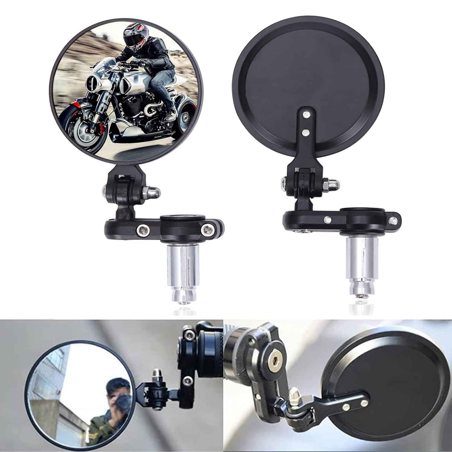 Espelho Retrovisor Universal CNC para Motos: Estilo e Segurança para sua Cafe Racer, Street Bike e Chopper