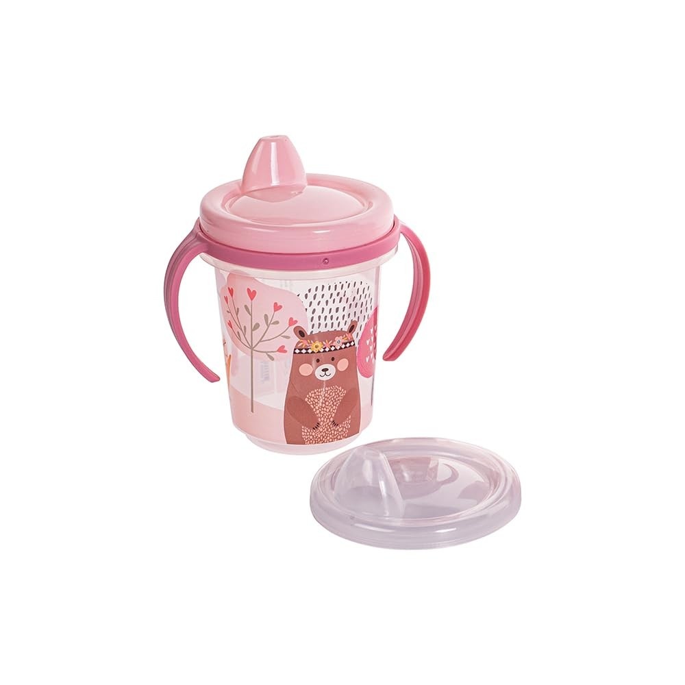 Copo de Treinamento Decorado Menina 330ml - Seguro, Atóxico e Divertido