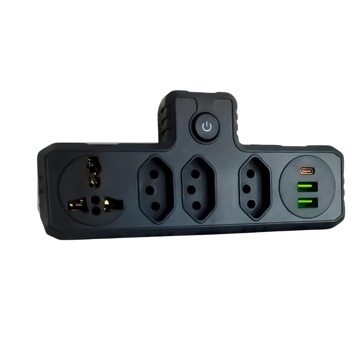 Régua de Energia 4 Tomadas + 3 USB (1 USB-C) - Carregamento Rápido e Seguro