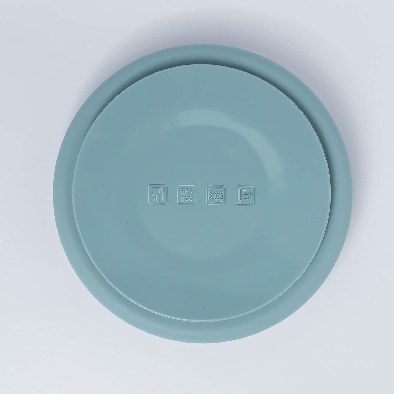 Prato de Silicone com Ventosa e Divisórias Azul Sonho - Seguro e Prático para Bebês